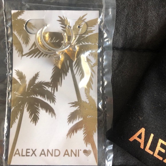 NEW: ALEX AND ANI Silver & Gold 🦈 Tooth Earrings - Picture 2 of 7